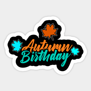 Autumn Birthday Sticker